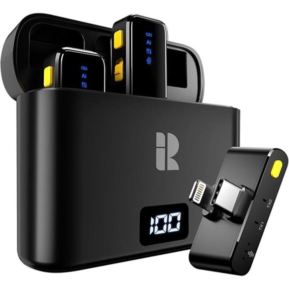 Rythflo Wireless Lavalier Microphone with Charging Case