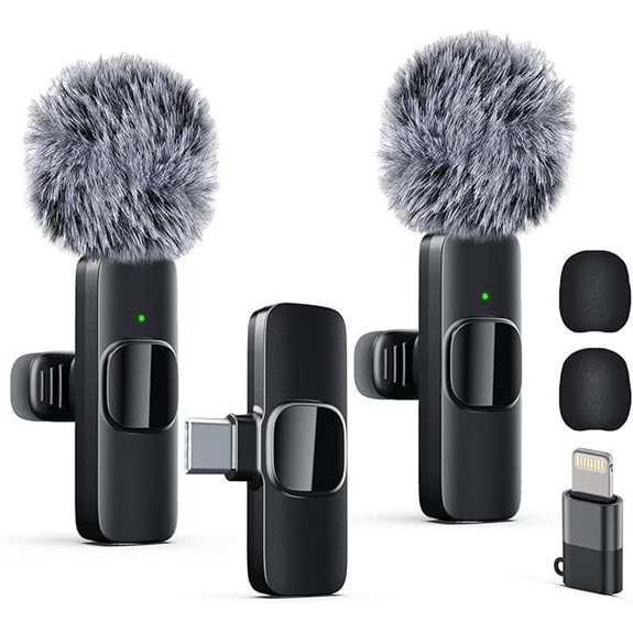 Wireless Lavalier Mic for iPhone & iPad Video Recording