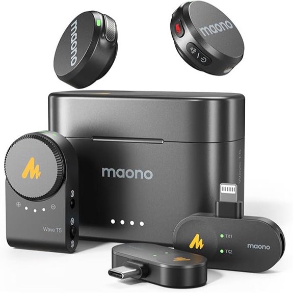 Maono Wireless Lavalier Mic for iPhone/Android/PC