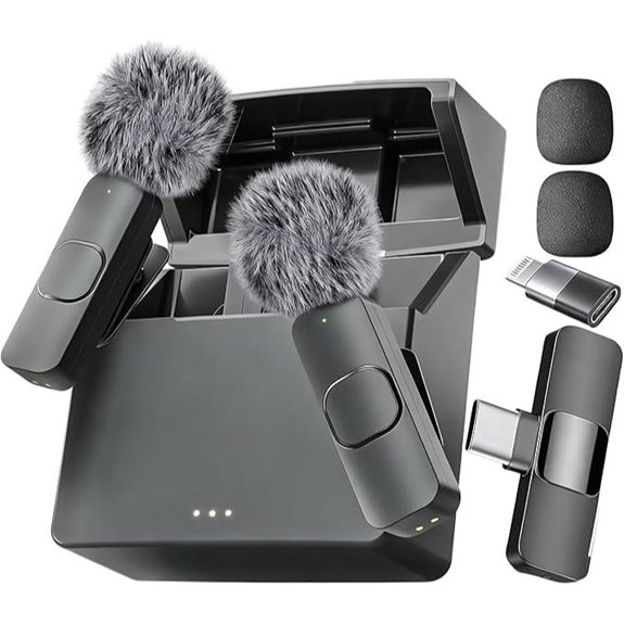 Mini Mic Pro Wireless Lavalier Microphone with Charging Case