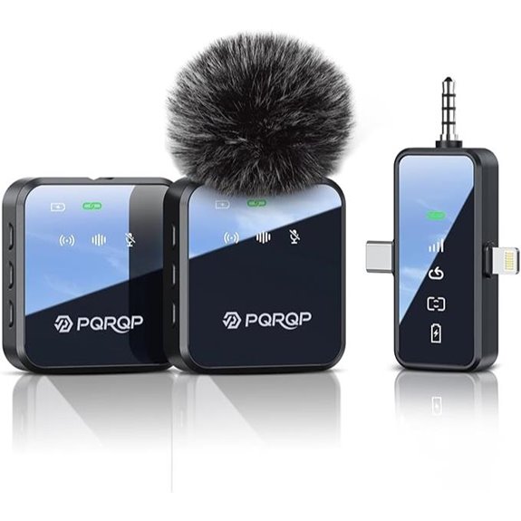 PQRQP 3-in-1 Wireless Microphone for Devices