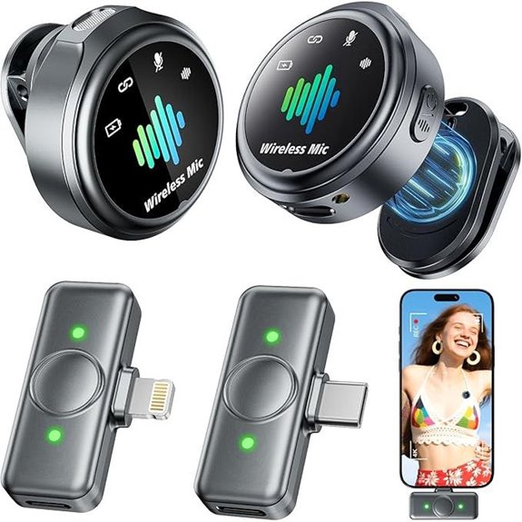 Wireless Lavalier Microphone for iPhone & Android