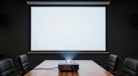 polished organized presentation setup