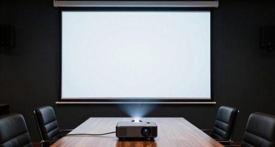 polished organized presentation setup