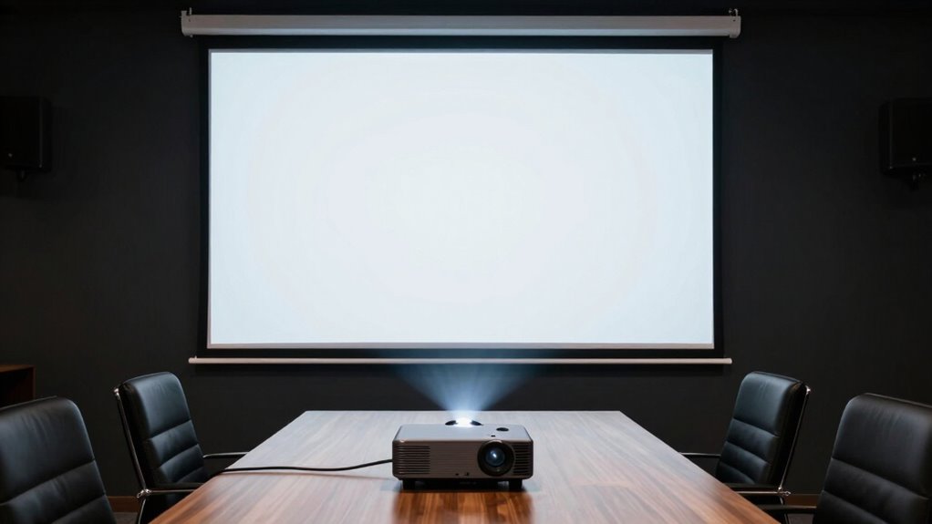 polished organized presentation setup